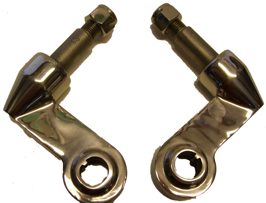 A-13125 Hi Boy Hot Rod Polished Stainless Lower Shock Mounting brackets