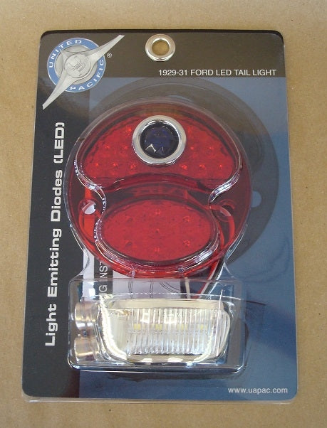A-13419-LBD LED Conversion for tail lights - 12 Volt - All Red W/ Blue Dot - Left Side (w/ license light)