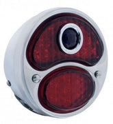 A-13408-BD12L Complete 12 Volt Left Tail Light w/ L.E.D Lens - All Red w/ Blue Dot - 12 volt
