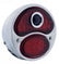 A-13408-BD12L Complete 12 Volt Left Tail Light w/ L.E.D Lens - All Red w/ Blue Dot - 12 volt