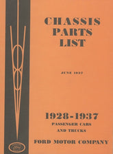 A-99007 Ford Chassis Parts List 1928-1937