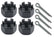 A-5456 Front U-Bolts Castle Nuts - Set/4
