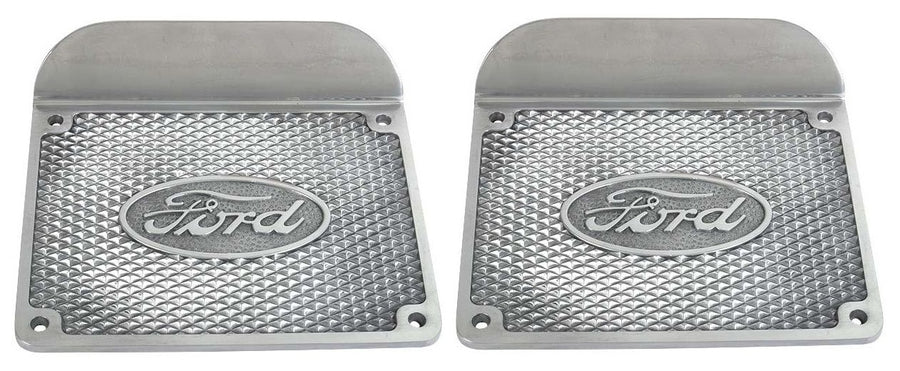 A-16460 Running Board Step Plates - Aluminum - Pair