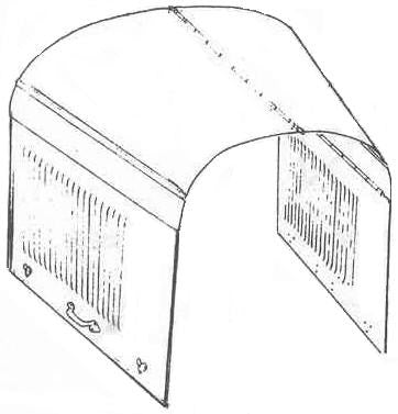 A-16610-A Hood 1928-29 4-Door; Cabriolet