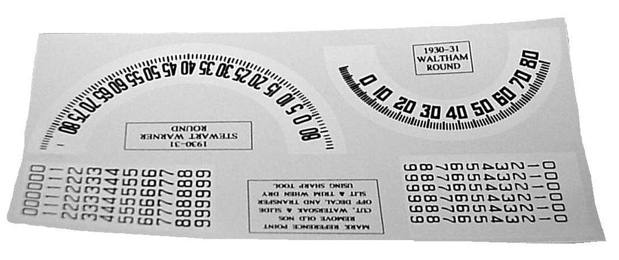 A-17225-C Speedometer Decals - Round Waltham