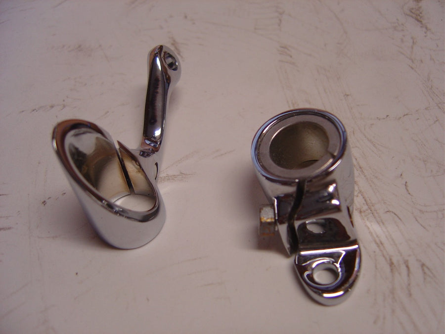 A-18551 Sportlight Bracket set- For 1928-1929 Closed Cars- USA Made- Chrome Plated