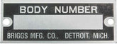 A-18651 Briggs Body Plate