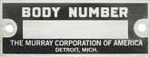 A-18652 Murray Body Plate