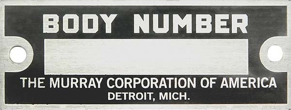 A-18652 Murray Body Plate