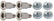 A-35185 Floormat Stud Set-Set of 4-Thread in