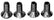 A-37135-B 1929-1930 Stansion Screw Set - Chrome Fine thread
