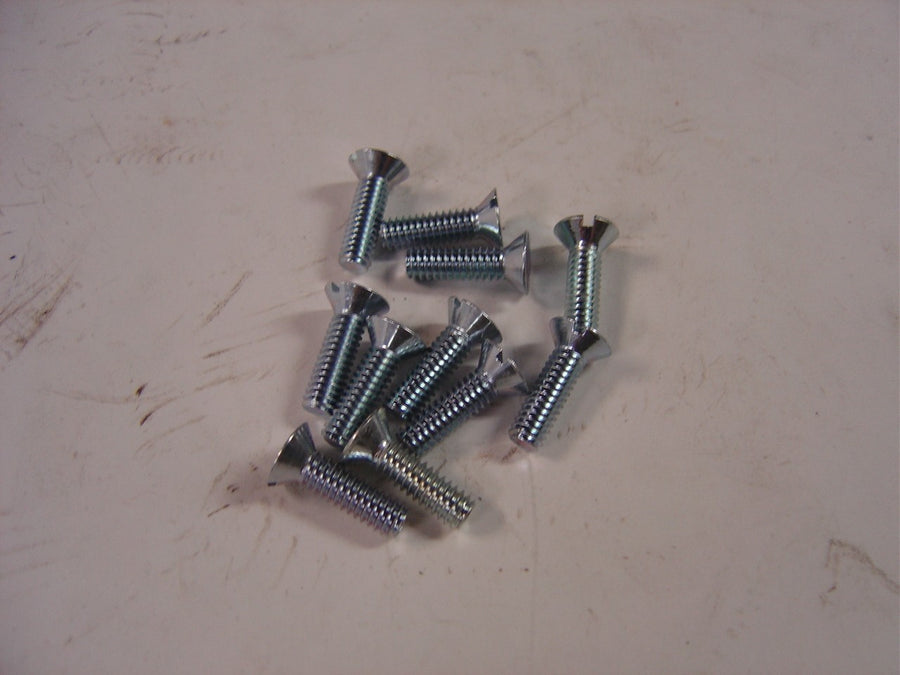 A-48590-PU Set of 11 door hinge screws- Fits ONLY 1928-1929 Closed Cab Pickup - Countersunk slotted 12/24 x 1/2"