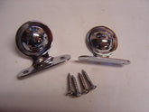 A-91070 Rear Window Shade Brackets- Nickel plated pair -