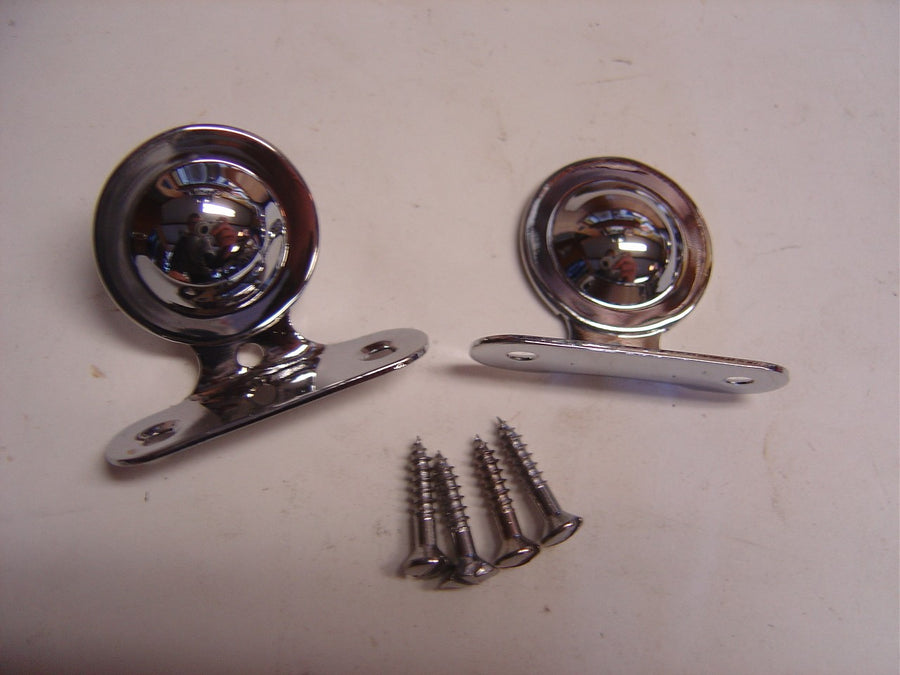 A-91070 Rear Window Shade Brackets- Nickel plated pair -