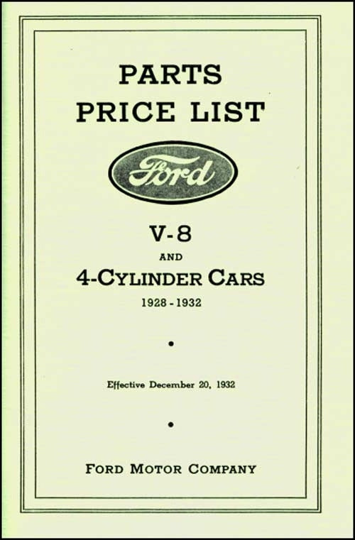 A-99006 Model A Chassis Parts Catalog