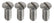 A-11806-C Instrument Panel Screw Set- 1928-early 1930- Chrome