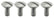 A-11807-C Instrument Panel Screw Set- 1930-1931- Chrome