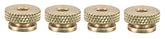 A-12408 Brass Knurled Spark Plug Nuts- Set Of 4