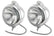 A-13002 Guide Style Hot Rod Headlights- Stainless Steel- Quartz Halogen- 12 Volt