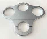 A-18112 Triple Gauge Bracket- Holds 3 gauges to the steering column- Polished Aluminum-