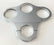 A-18112 Triple Gauge Bracket- Holds 3 gauges to the steering column- Polished Aluminum-