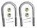 A-5455-B Front Spring U-Bolts With castle Nuts-Pair 1930-1931