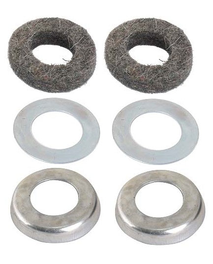 A-8542 Water Pump Bearing Felts, Cup Washers and Flat Washers- Pair of each (6 pieces total)