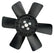 A-8600-C 6 Blade Plastic Fan with Steel Hub