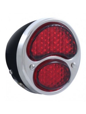 A-13408-RRPU12  Complete Right Black Tail Light with L.E.D RED Lens- 12 Volt