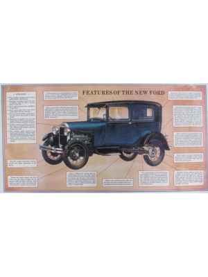 A-99051   "FEATURES OF THE NEW FORD"  Poster