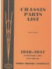 A-99007     Ford Chassis Parts List 1928-1937