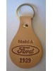 A-18574-B - Key chain - Oval Tanned Genuine Leather Model A Ford Script 1929 