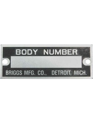 A-18651  Briggs Body Plate