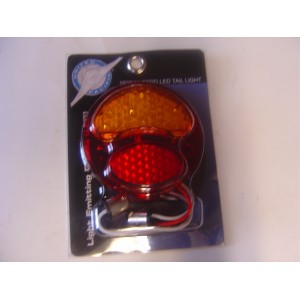 A-13416-R LED Conversion for tail lights. 6 volt - Red/Amber Right side (w/o license light)