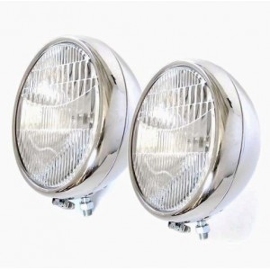 A-13006-B   Headlights- 2 Bulb- Stainless Steel- Pair- 1930-31